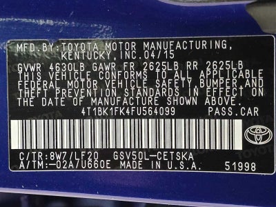 2015 Toyota Camry XSE