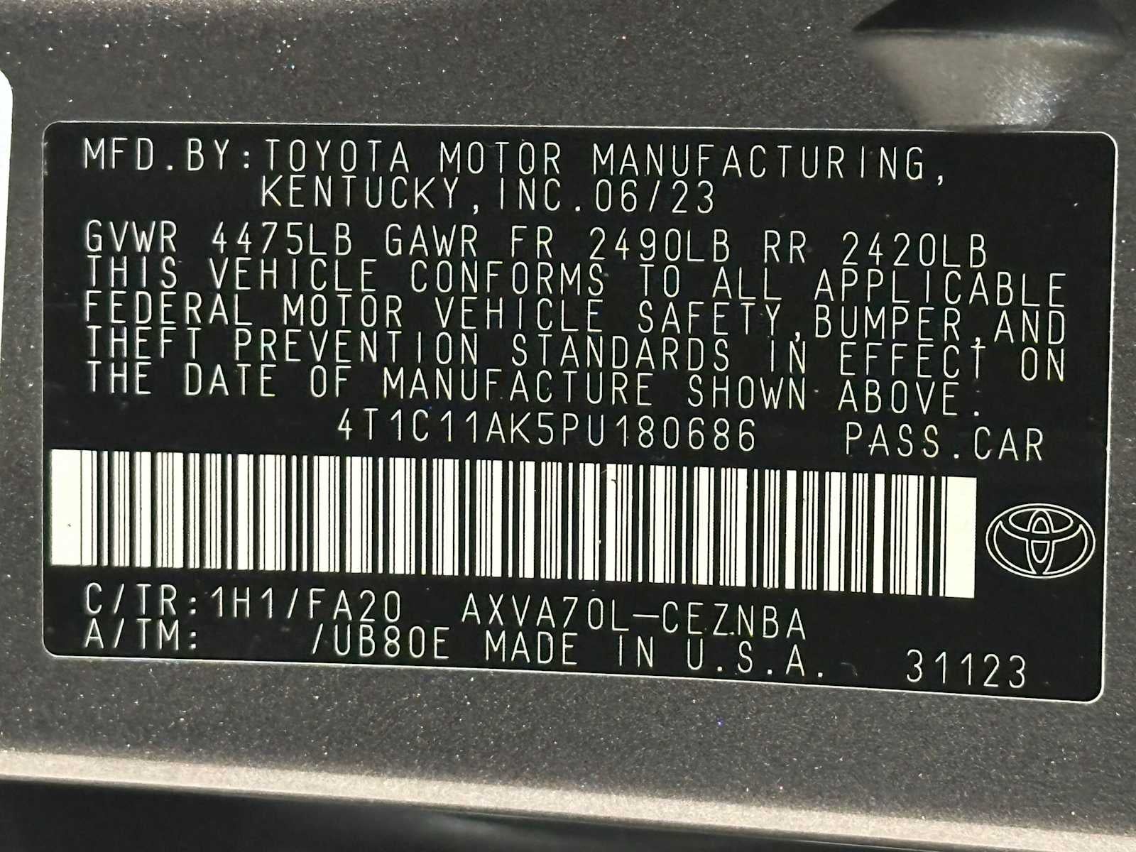 2023 Toyota Camry LE