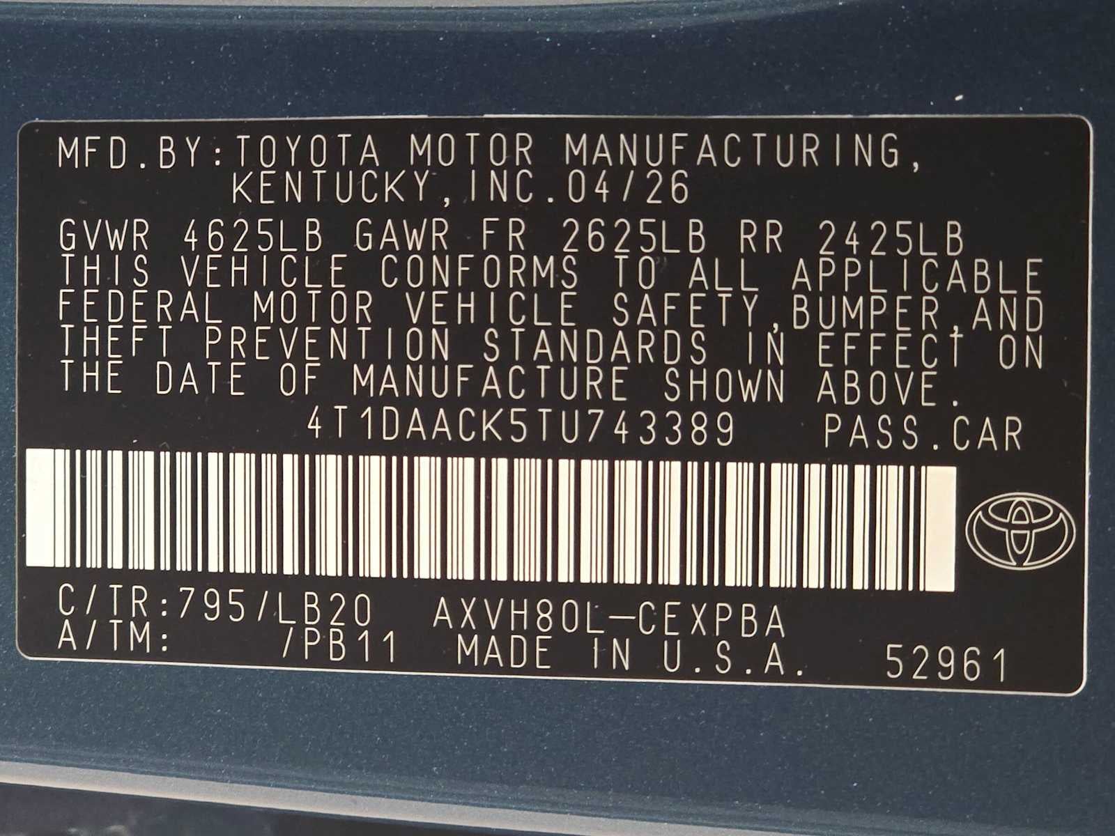 2026 Toyota Camry XSE