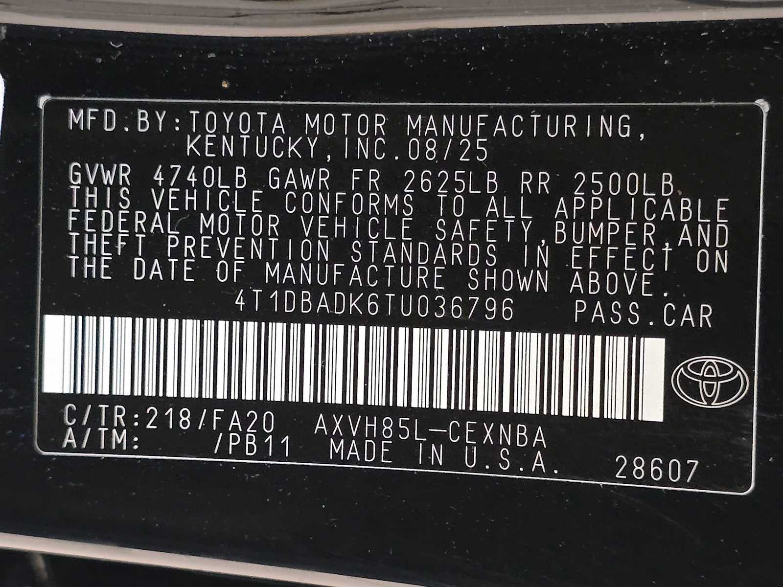 2026 Toyota Camry LE