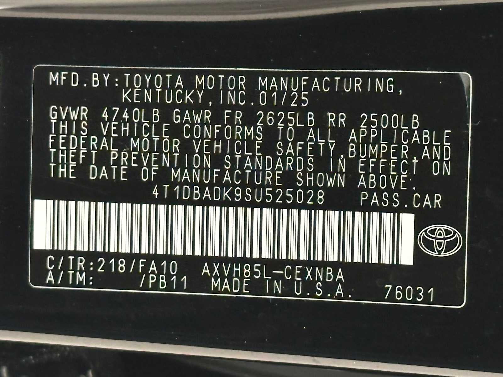 2025 Toyota Camry LE