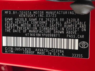 2023 Toyota Camry XSE