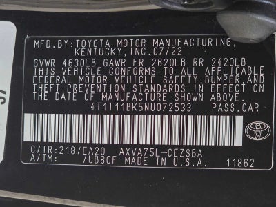 2022 Toyota Camry SE