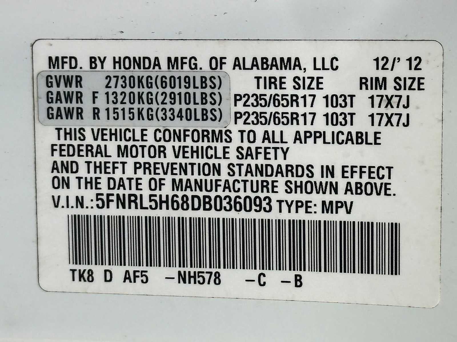 2013 Honda Odyssey EX-L
