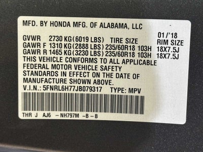 2018 Honda Odyssey EX-L