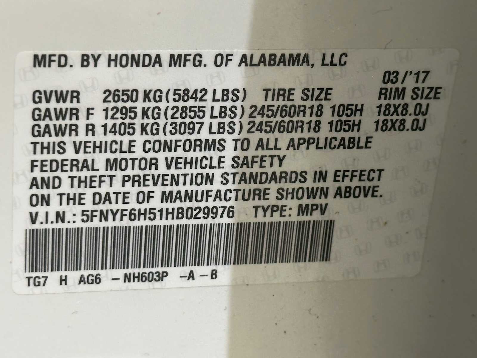 2017 Honda Pilot EX-L