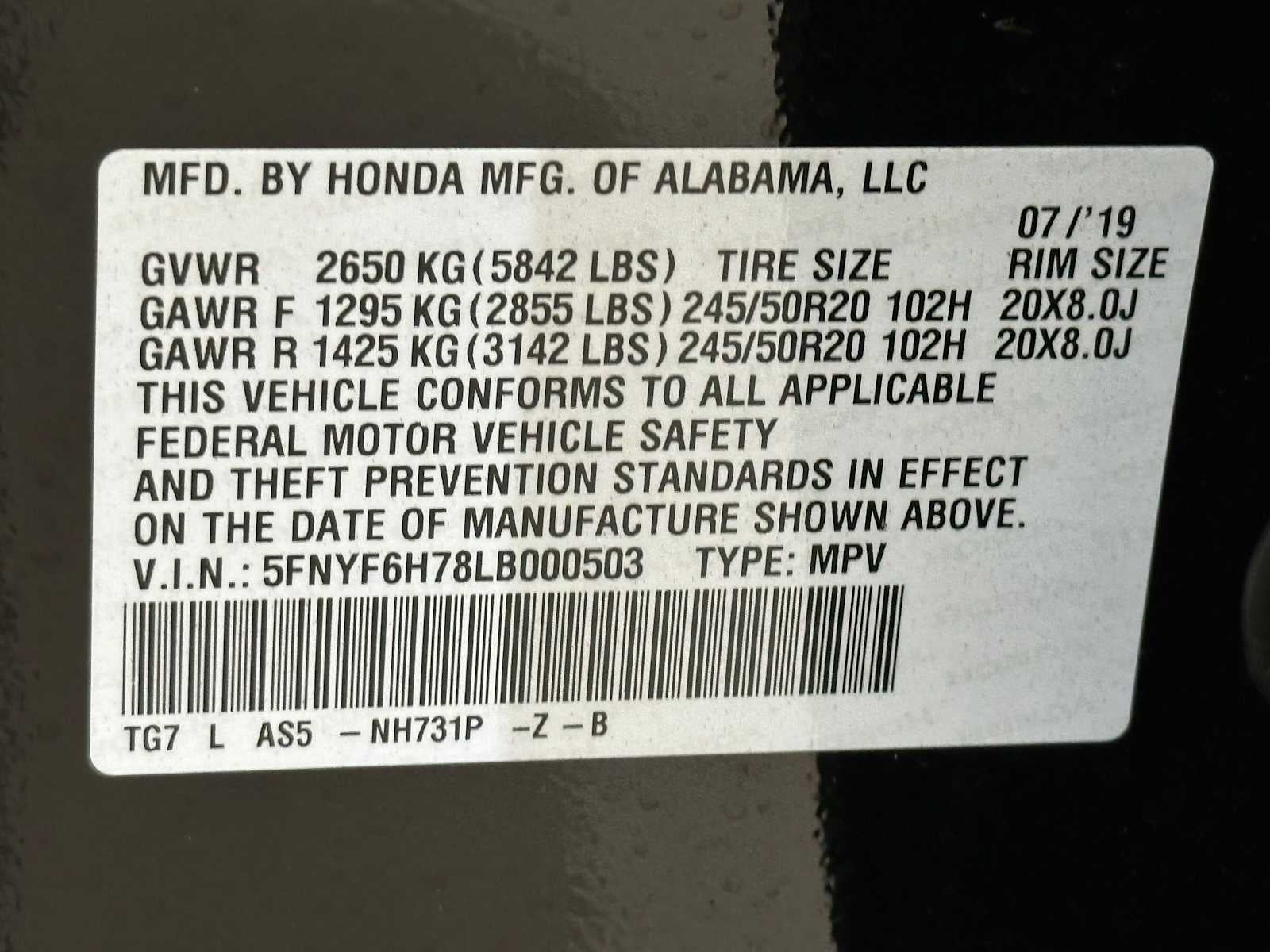 2020 Honda Pilot Black Edition