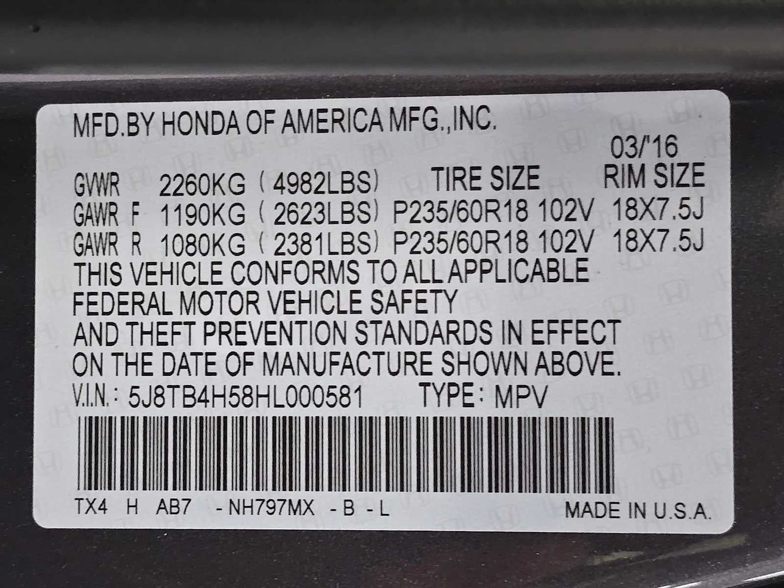 2017 Acura RDX w/Technology Pkg