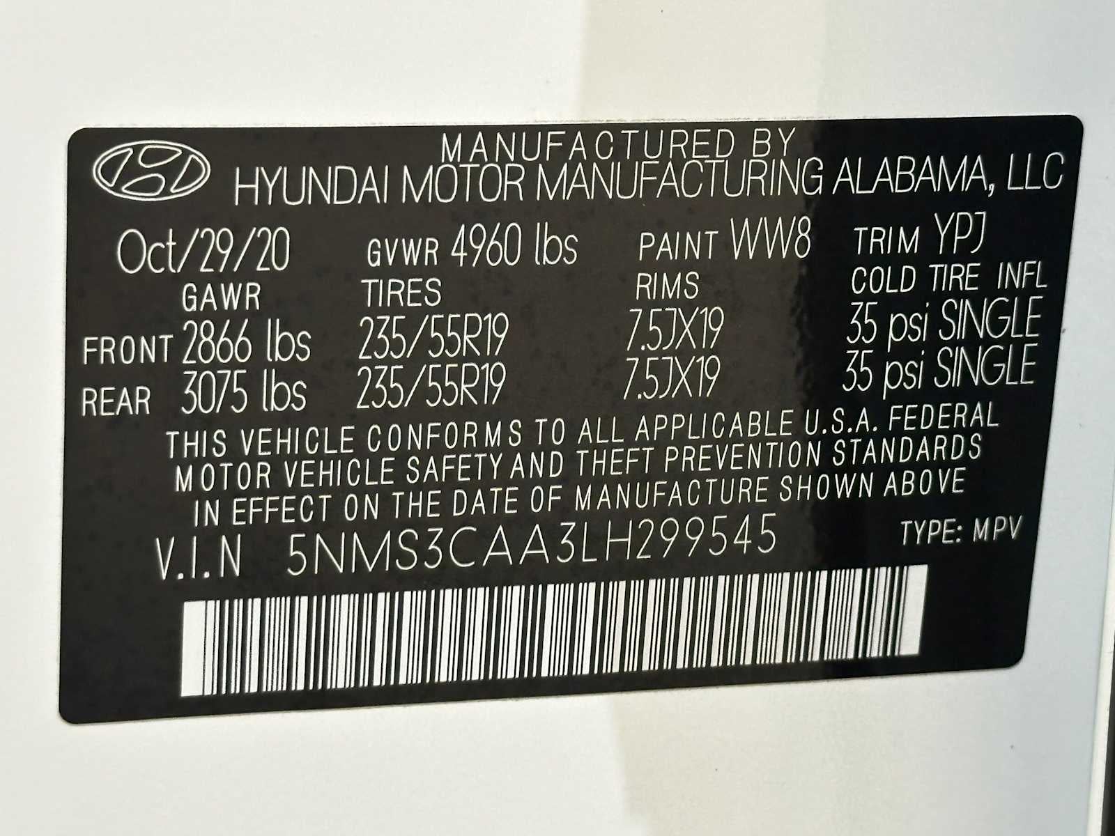 2020 Hyundai Santa Fe SEL