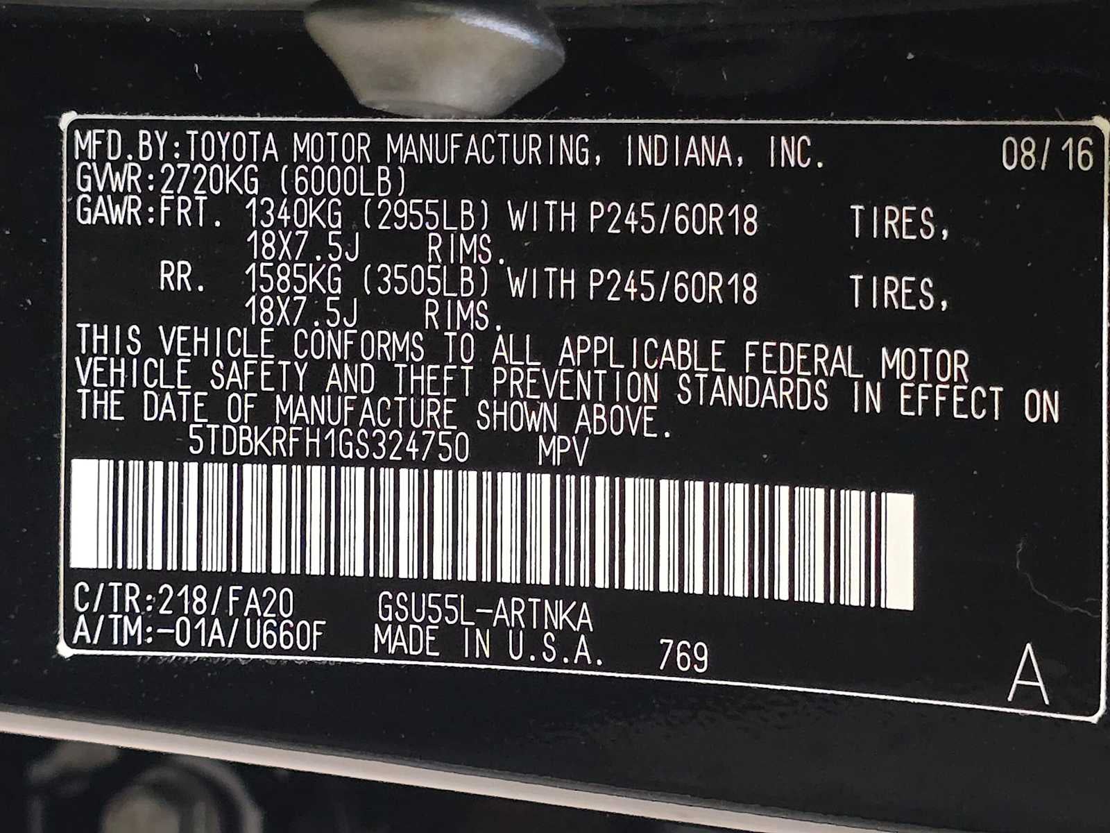 2016 Toyota Highlander LE Plus