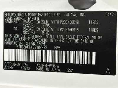 2025 Toyota Sienna XSE