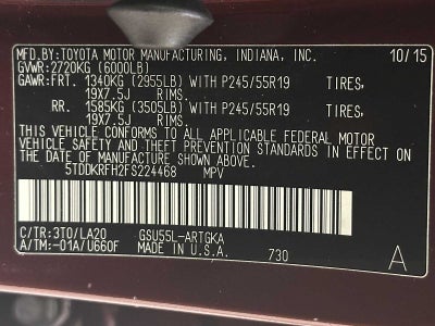 2015 Toyota Highlander Limited