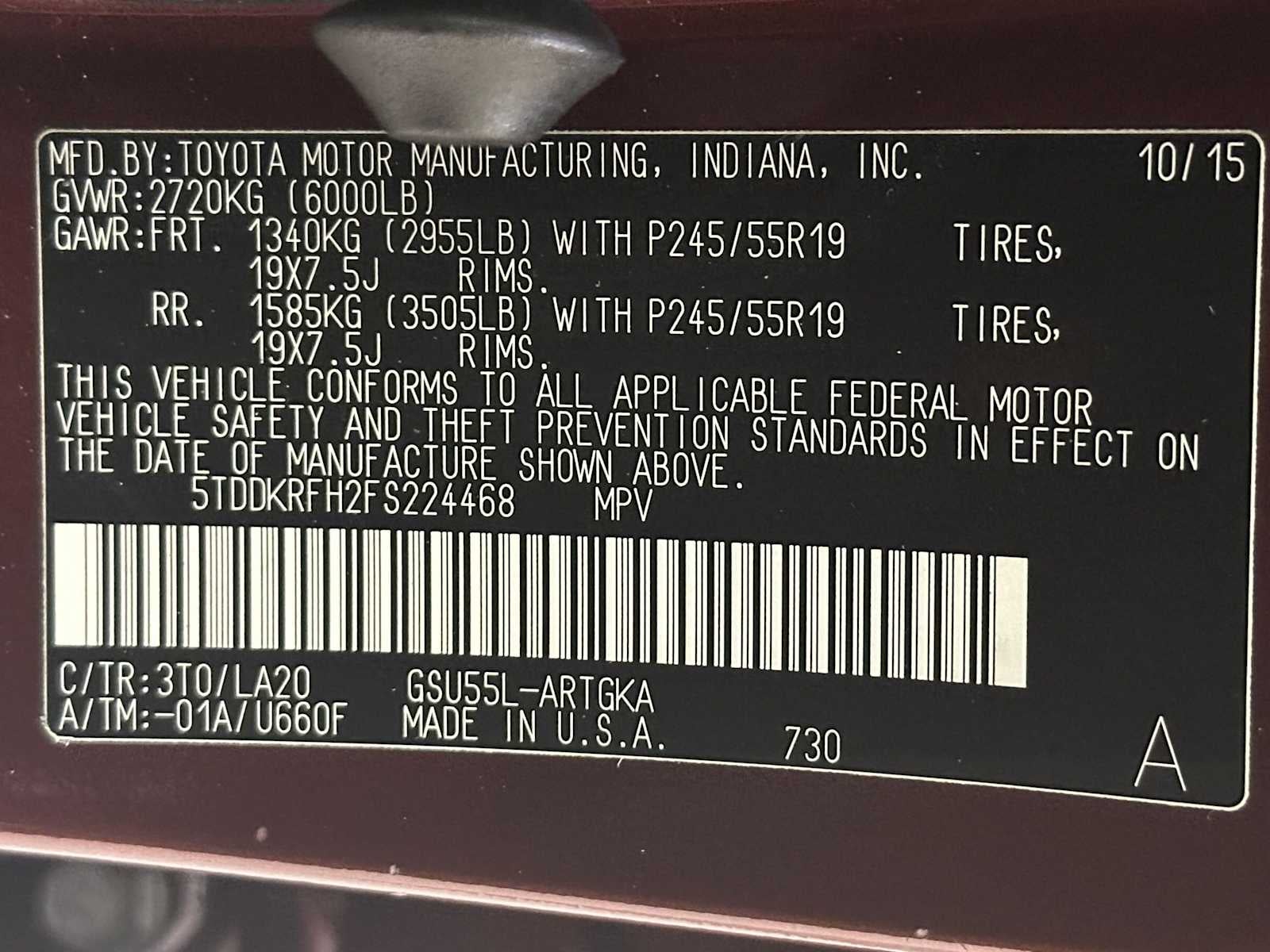 2015 Toyota Highlander Limited