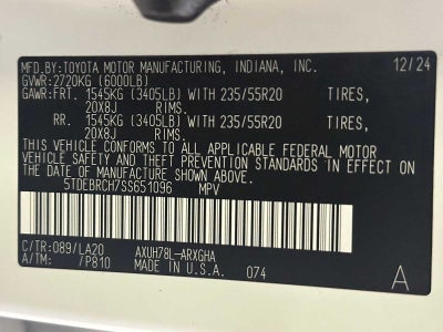 2025 Toyota Highlander Hybrid Platinum