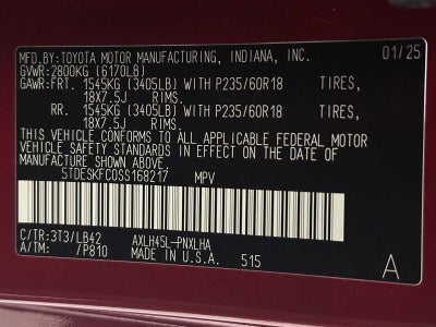 2025 Toyota Sienna Platinum