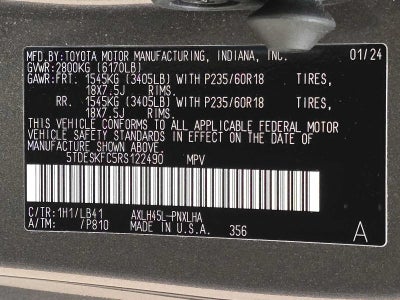 2024 Toyota Sienna Platinum