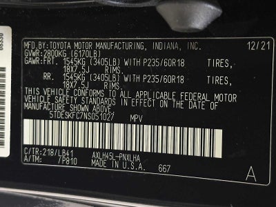 2022 Toyota Sienna Platinum