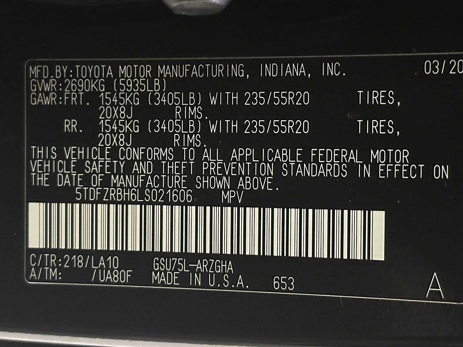 2020 Toyota Highlander Platinum