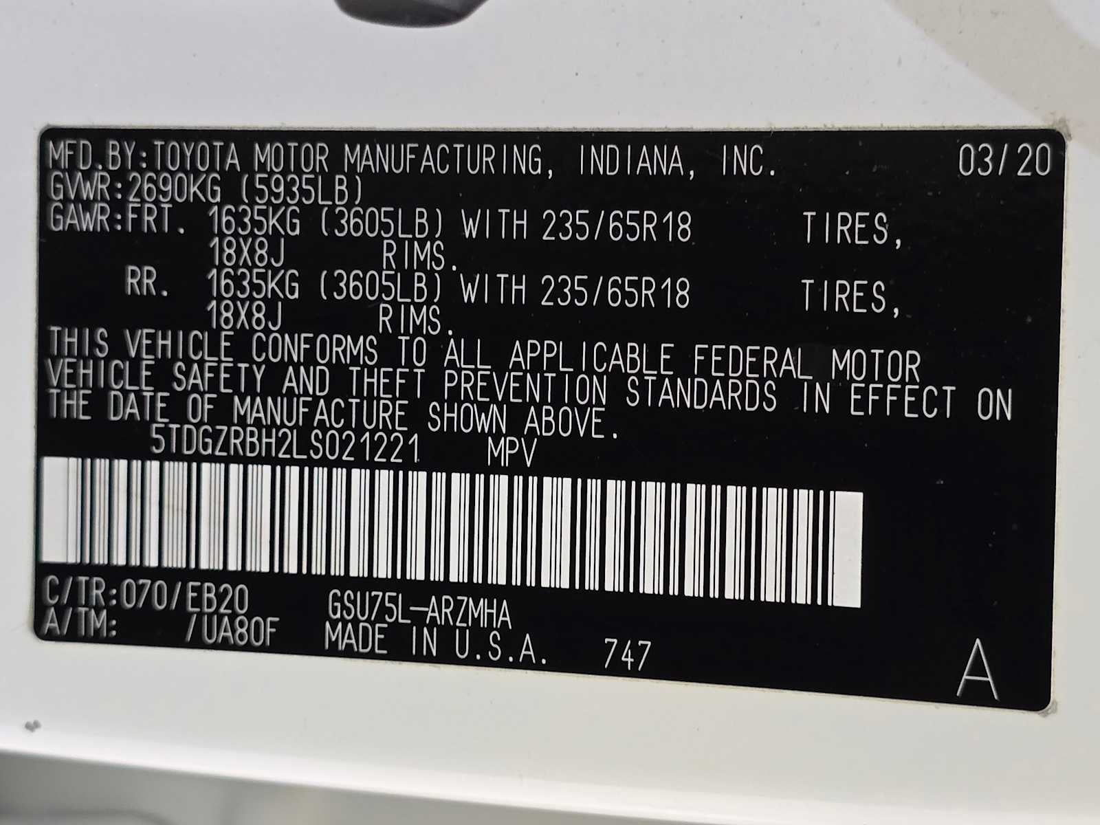 2020 Toyota Highlander XLE