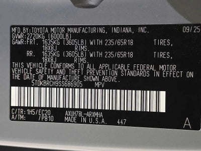 2025 Toyota Highlander Hybrid XLE Nightshade
