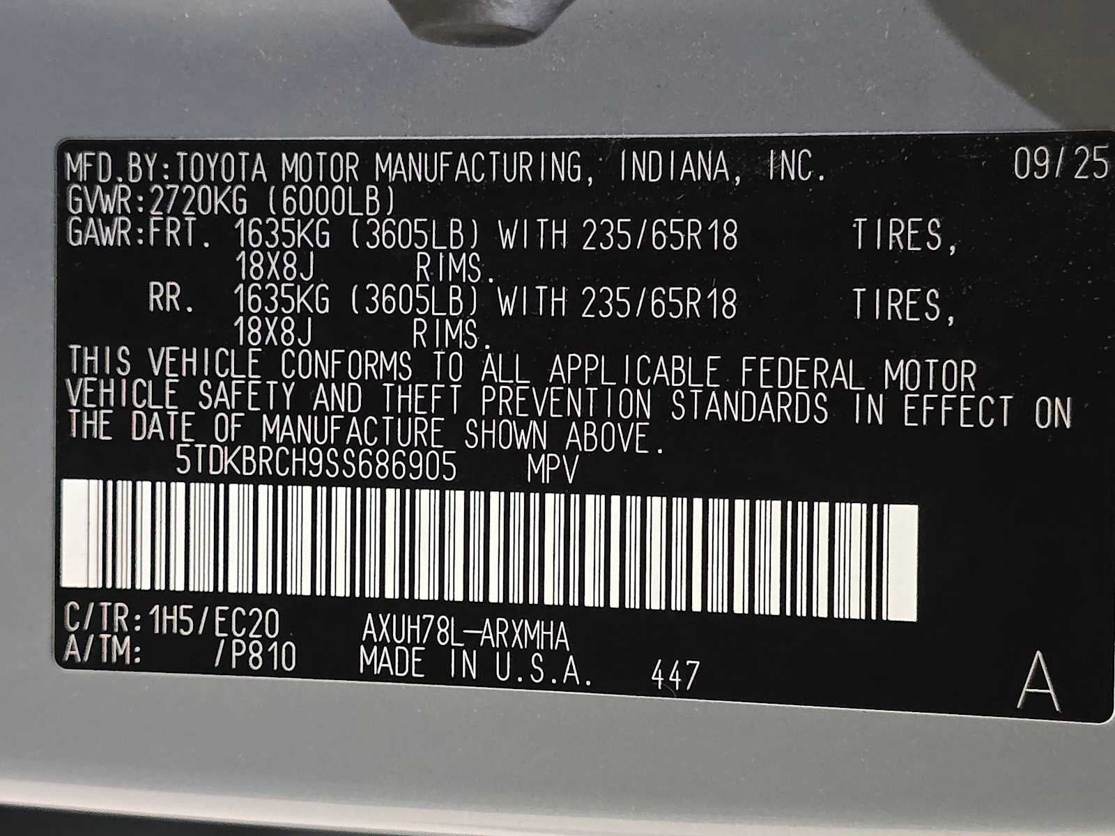 2025 Toyota Highlander Hybrid XLE Nightshade
