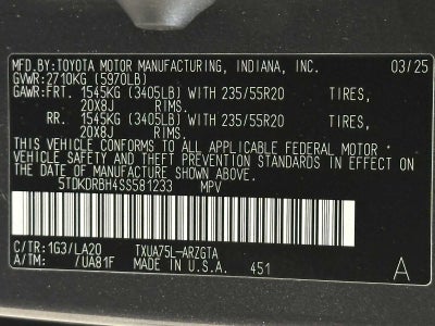 2025 Toyota Highlander Platinum
