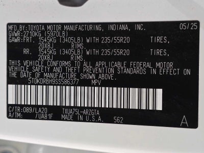 2025 Toyota Highlander Platinum