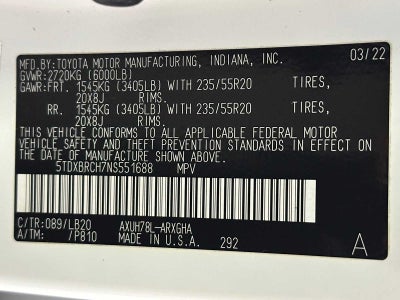 2022 Toyota Highlander Hybrid Limited