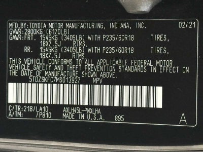 2021 Toyota Sienna Limited