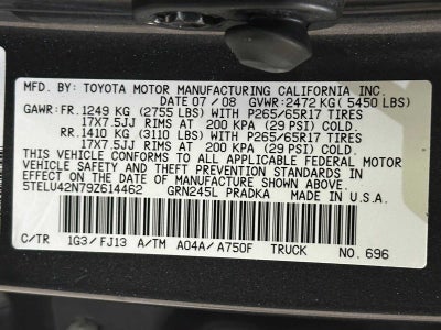 2009 Toyota Tacoma 4WD Double V6 AT (Natl)