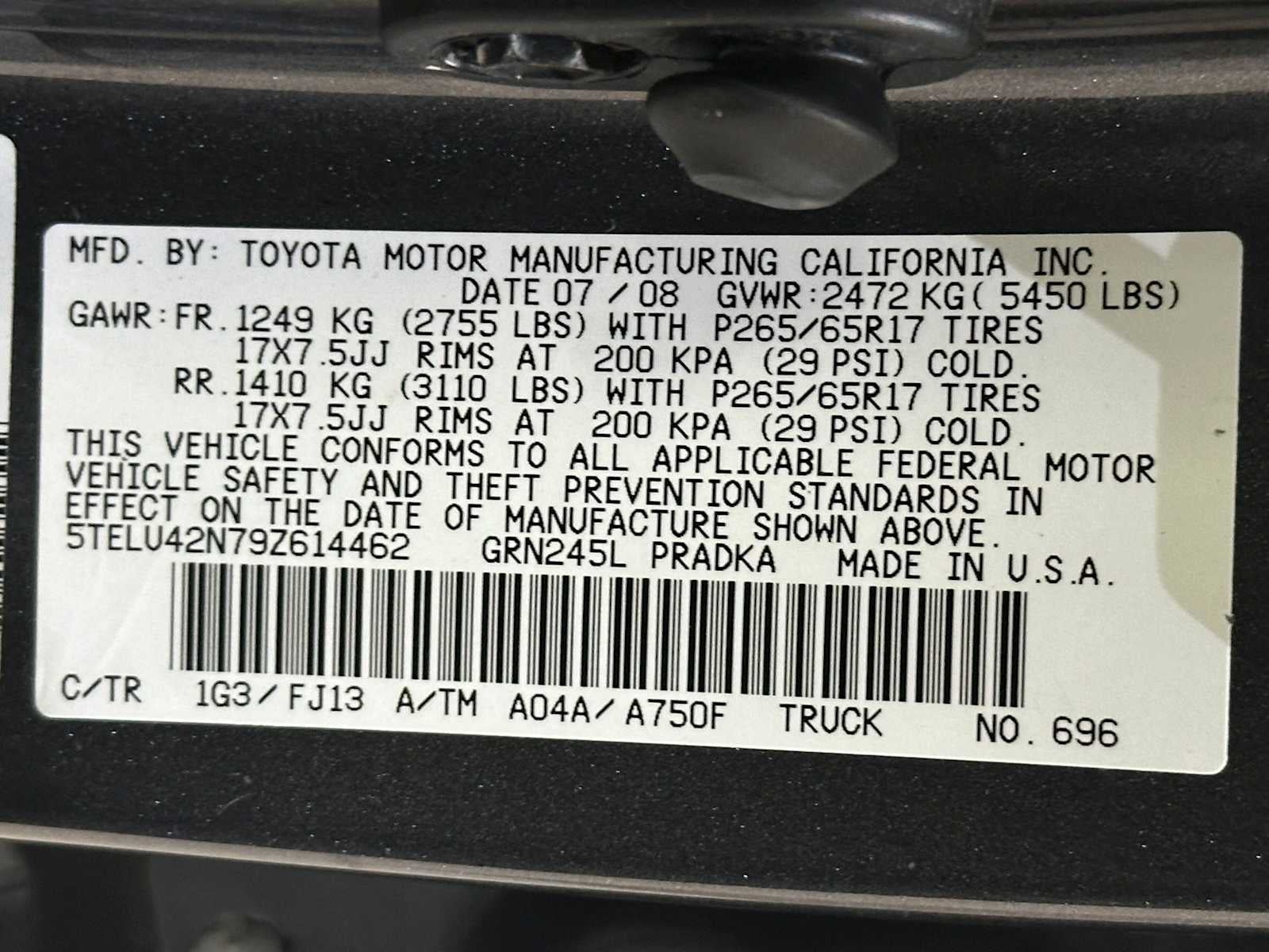 2009 Toyota Tacoma 4WD Double V6 AT (Natl)