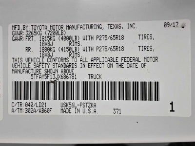 2018 Toyota Tundra 1794 Edition