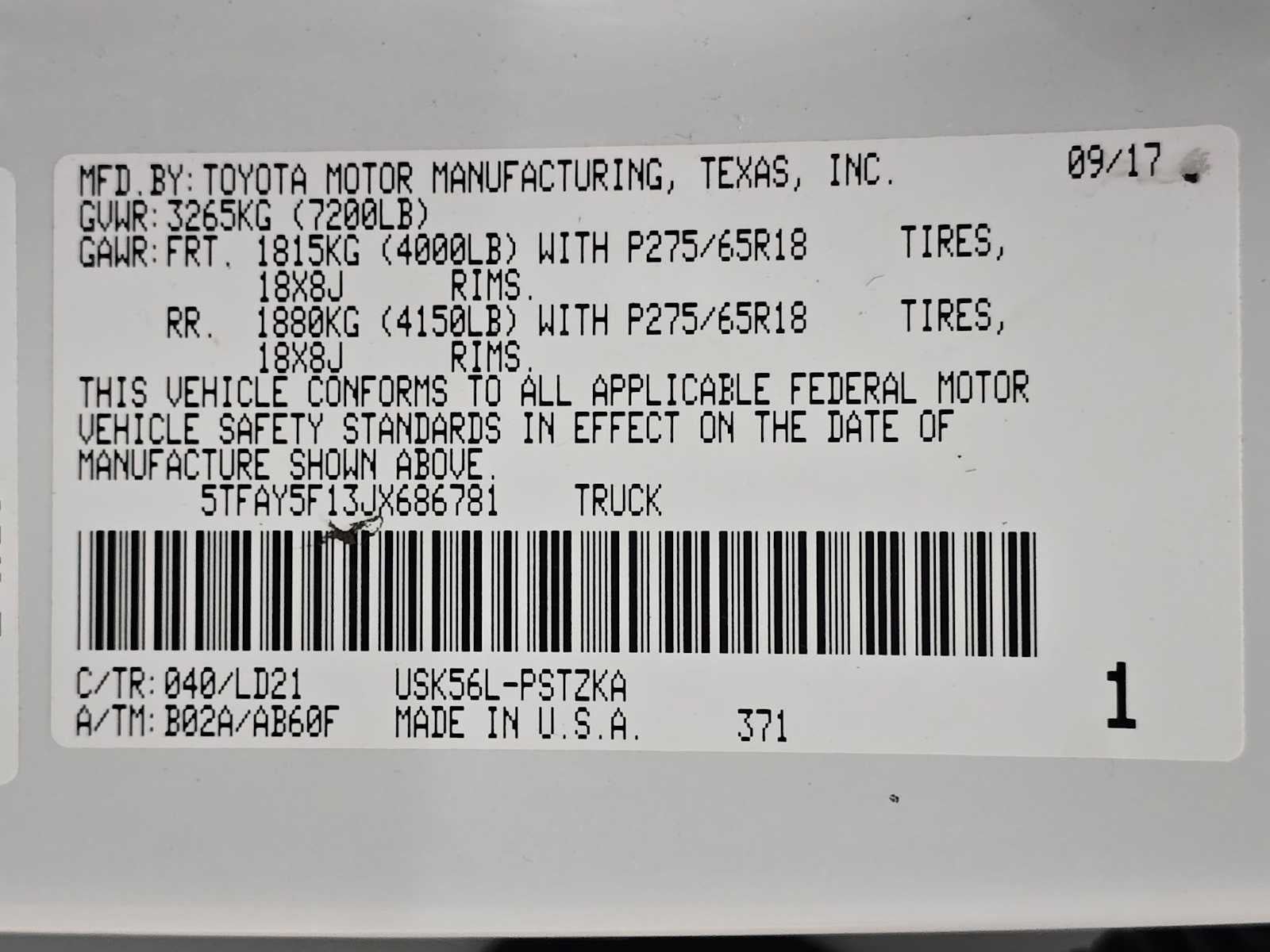 2018 Toyota Tundra 1794 Edition