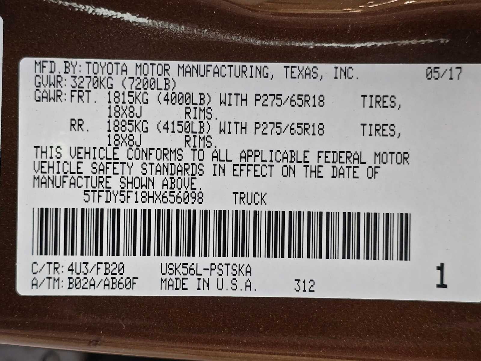 2017 Toyota Tundra SR5