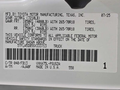 2025 Toyota Tundra SR5