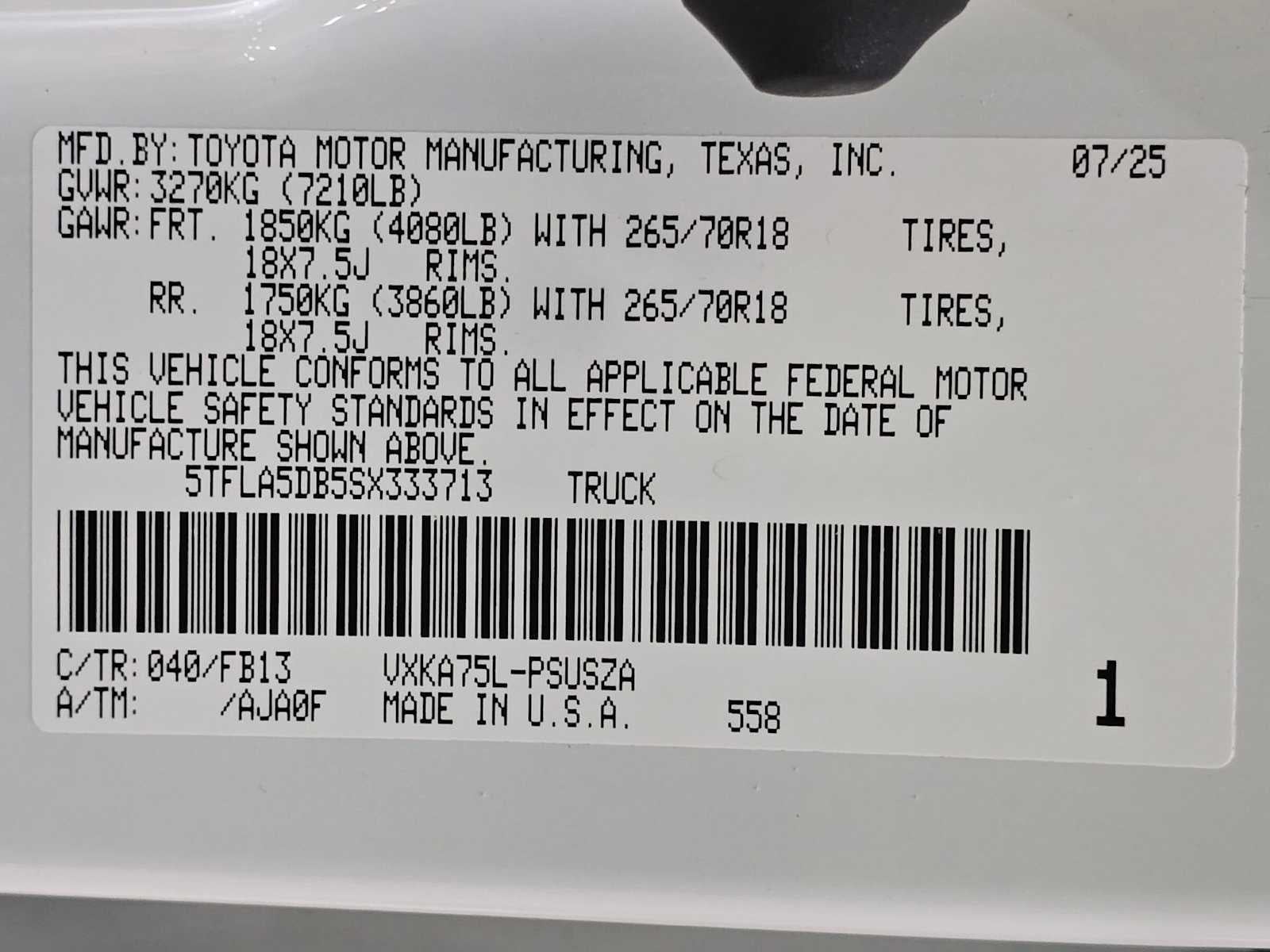 2025 Toyota Tundra SR5