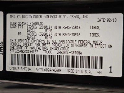 2019 Toyota Tacoma SR5