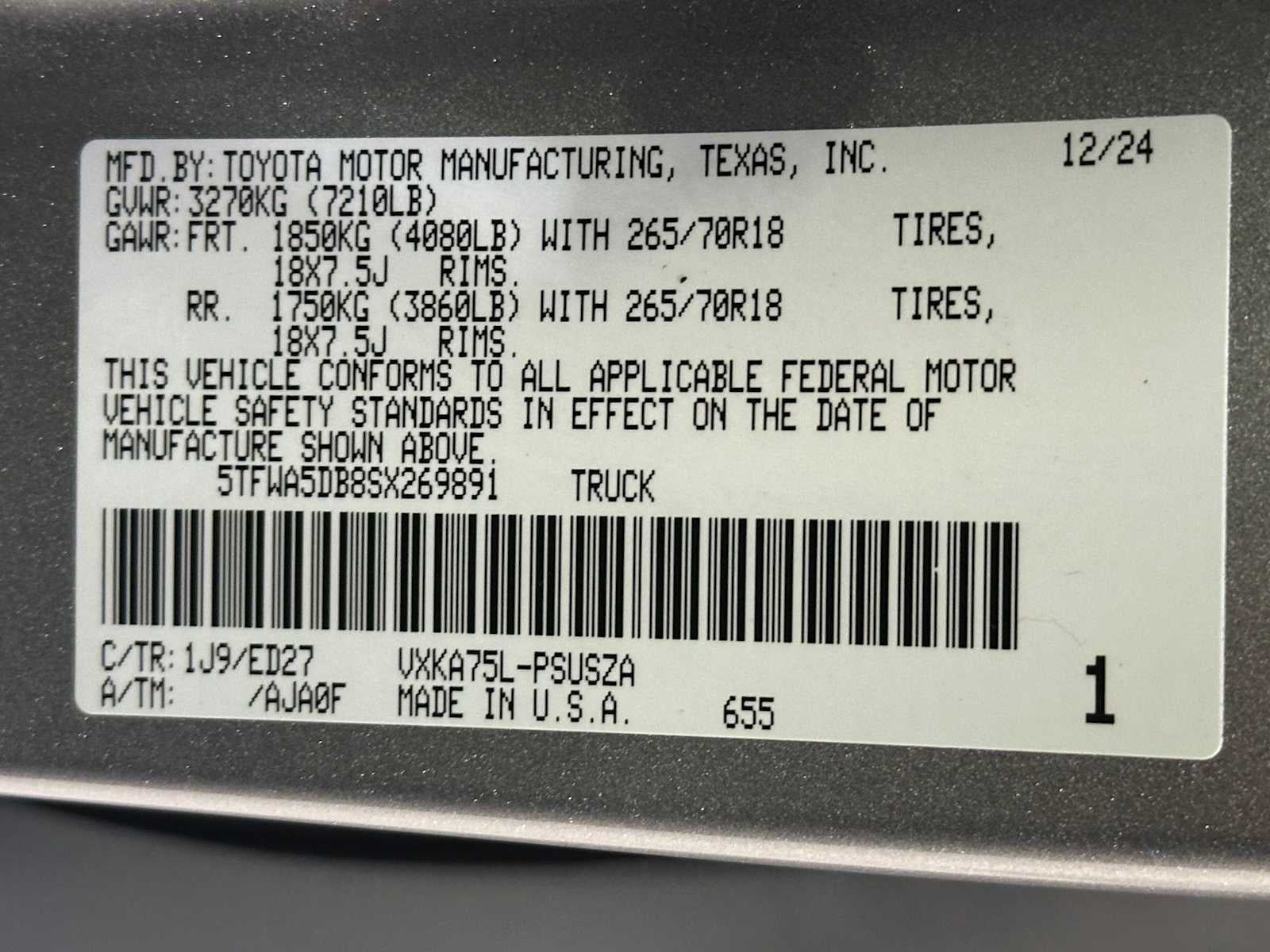 2025 Toyota Tundra SR5