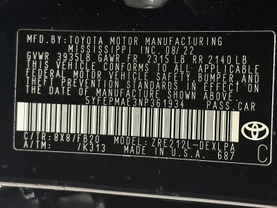 2022 Toyota Corolla LE