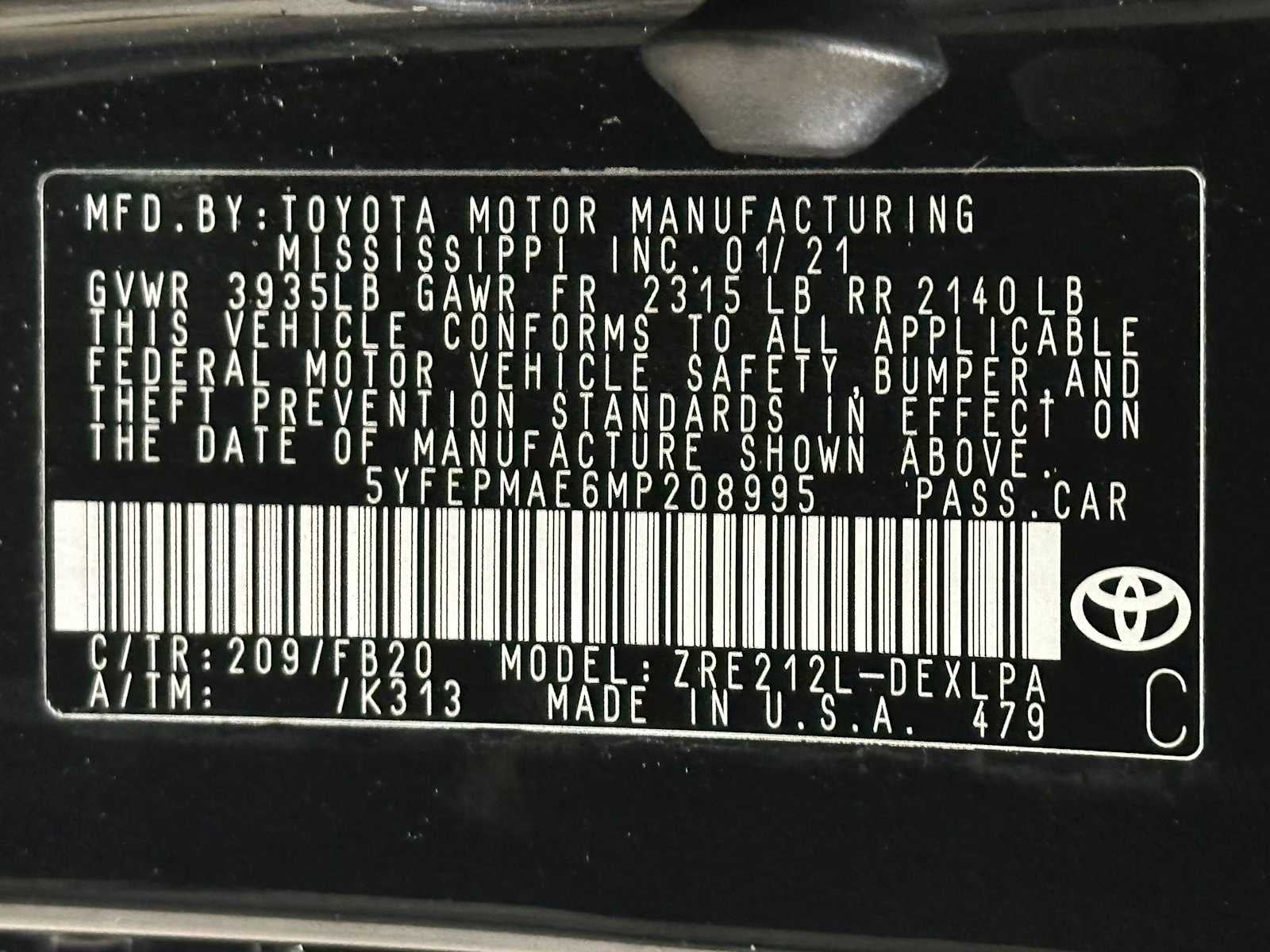 2021 Toyota Corolla LE