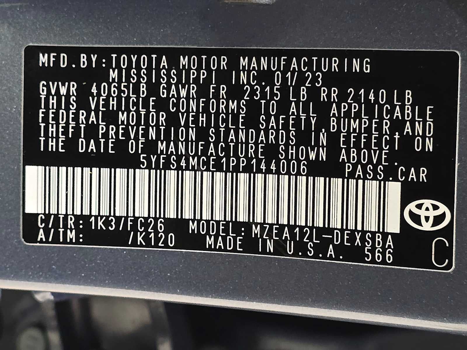 2023 Toyota Corolla SE