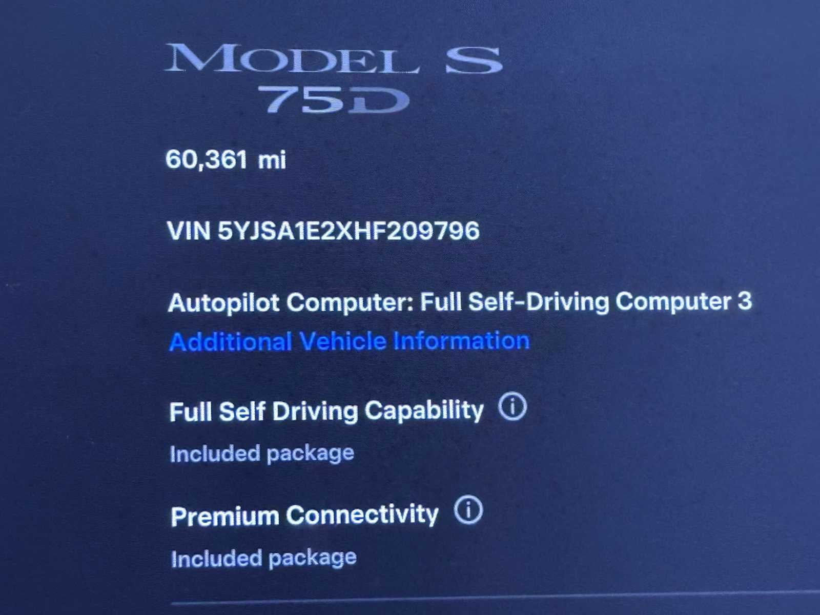 2017 Tesla Model S 75D
