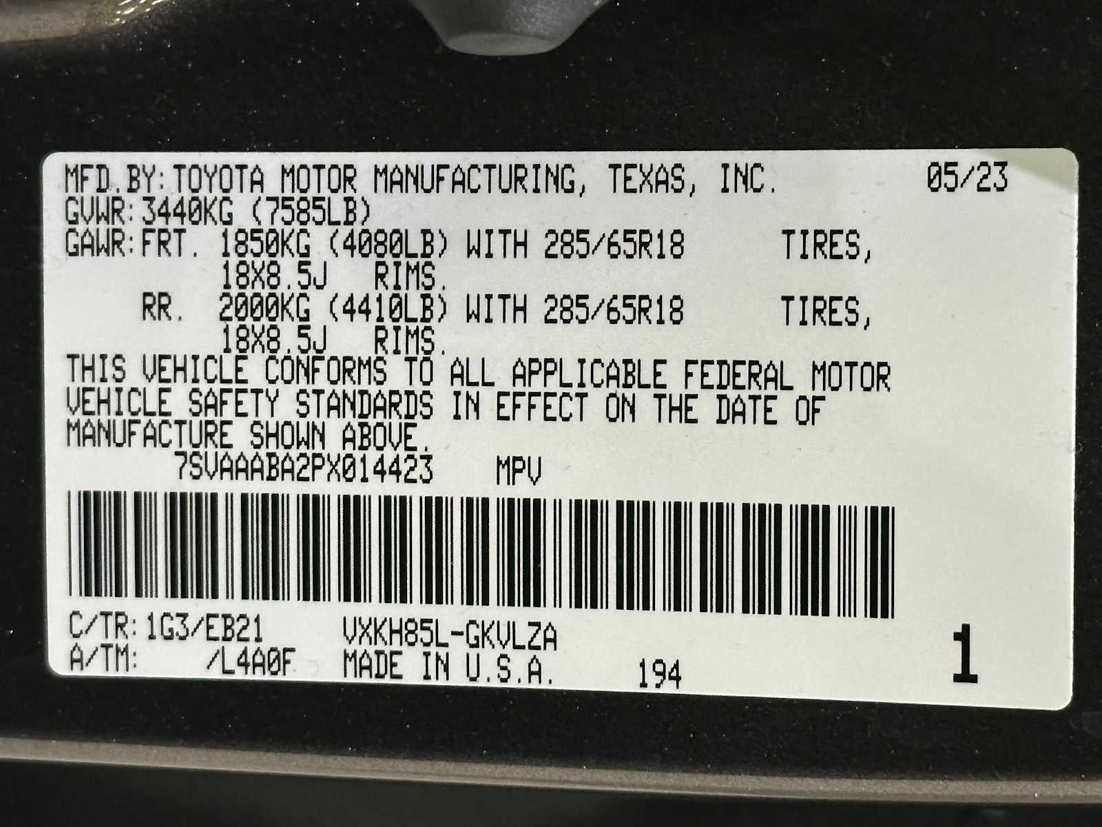 2023 Toyota Sequoia TRD Pro
