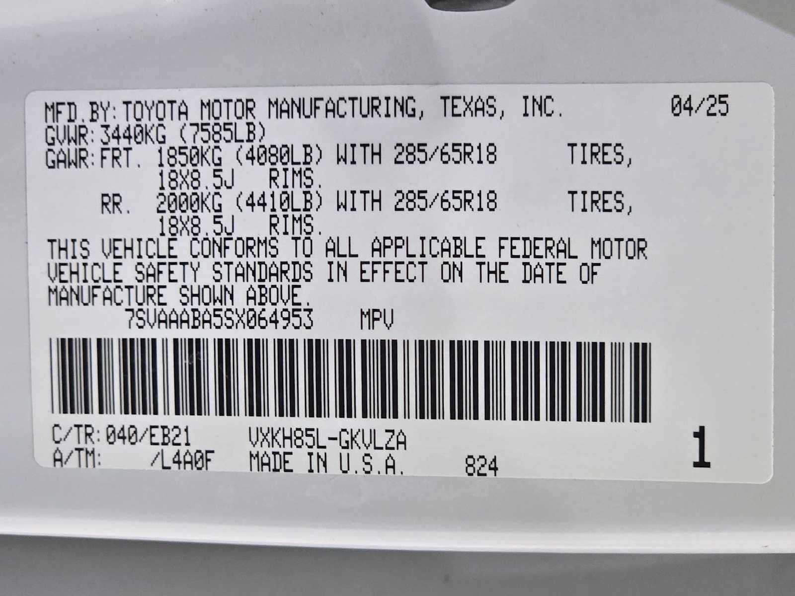 2025 Toyota Sequoia TRD Pro