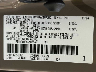 2025 Toyota Sequoia TRD Pro