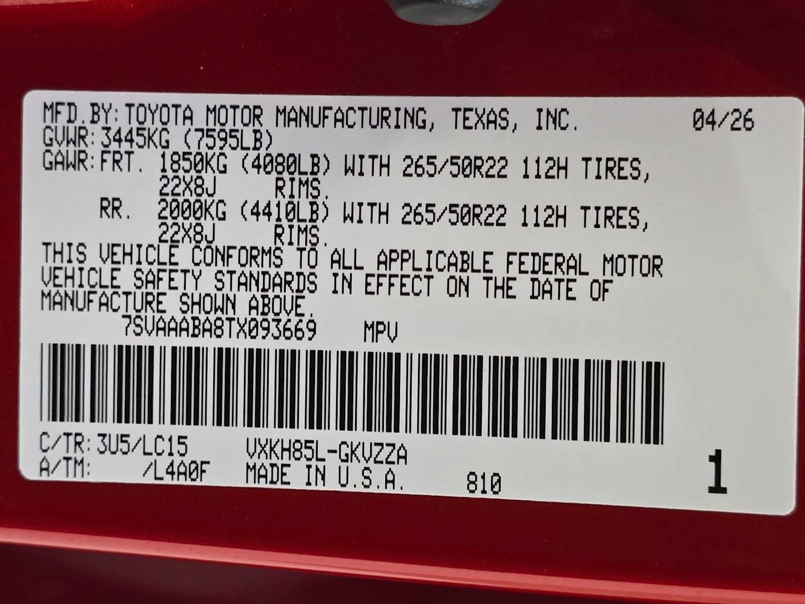 2026 Toyota Sequoia Capstone
