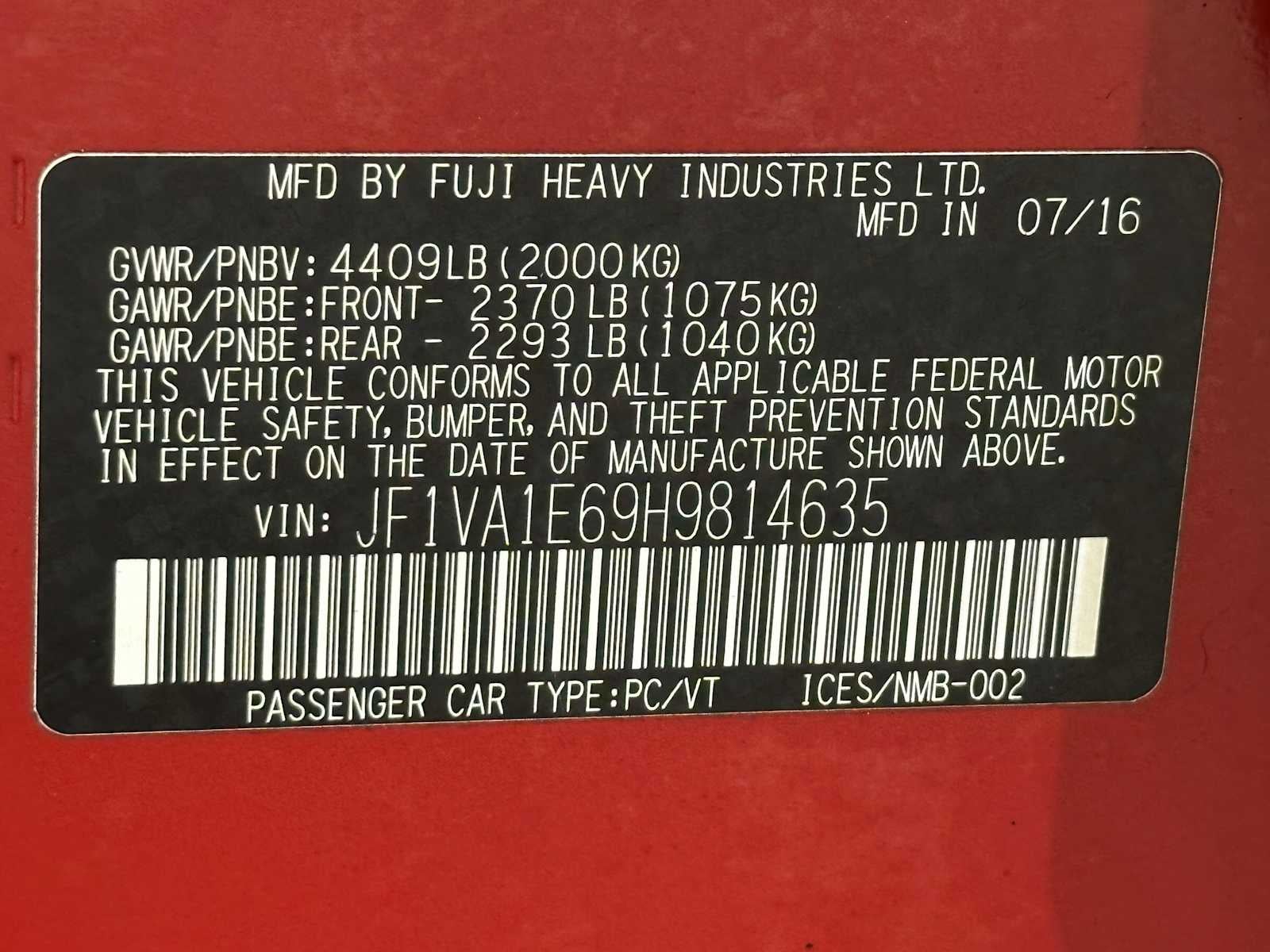 2017 Subaru WRX Premium