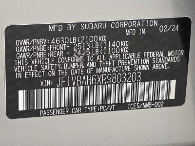 2024 Subaru WRX Premium