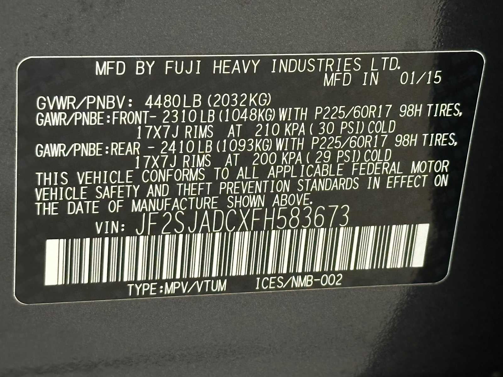 2015 Subaru Forester 2.5i Premium