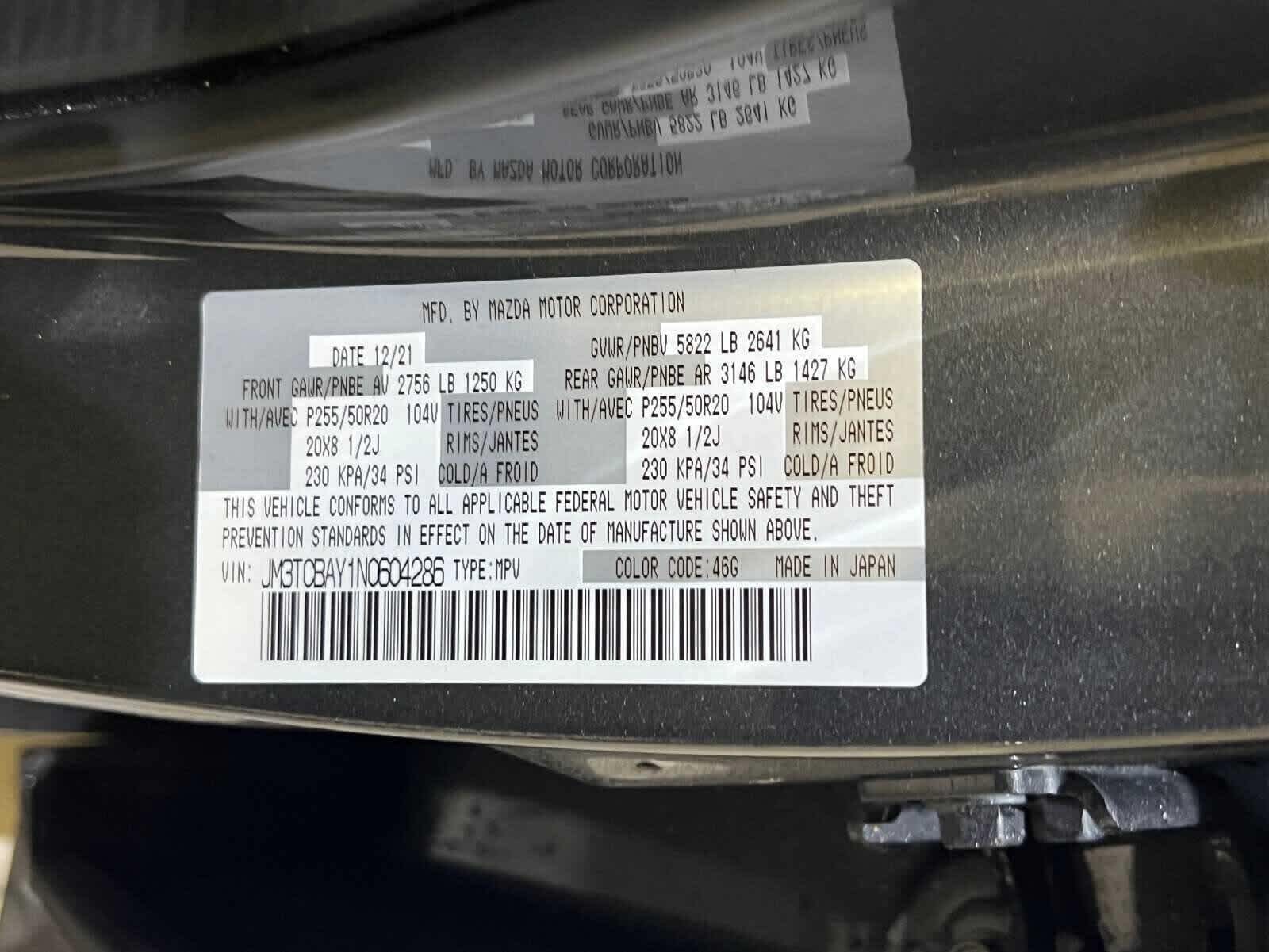 2022 Mazda Mazda CX-9 Touring Plus